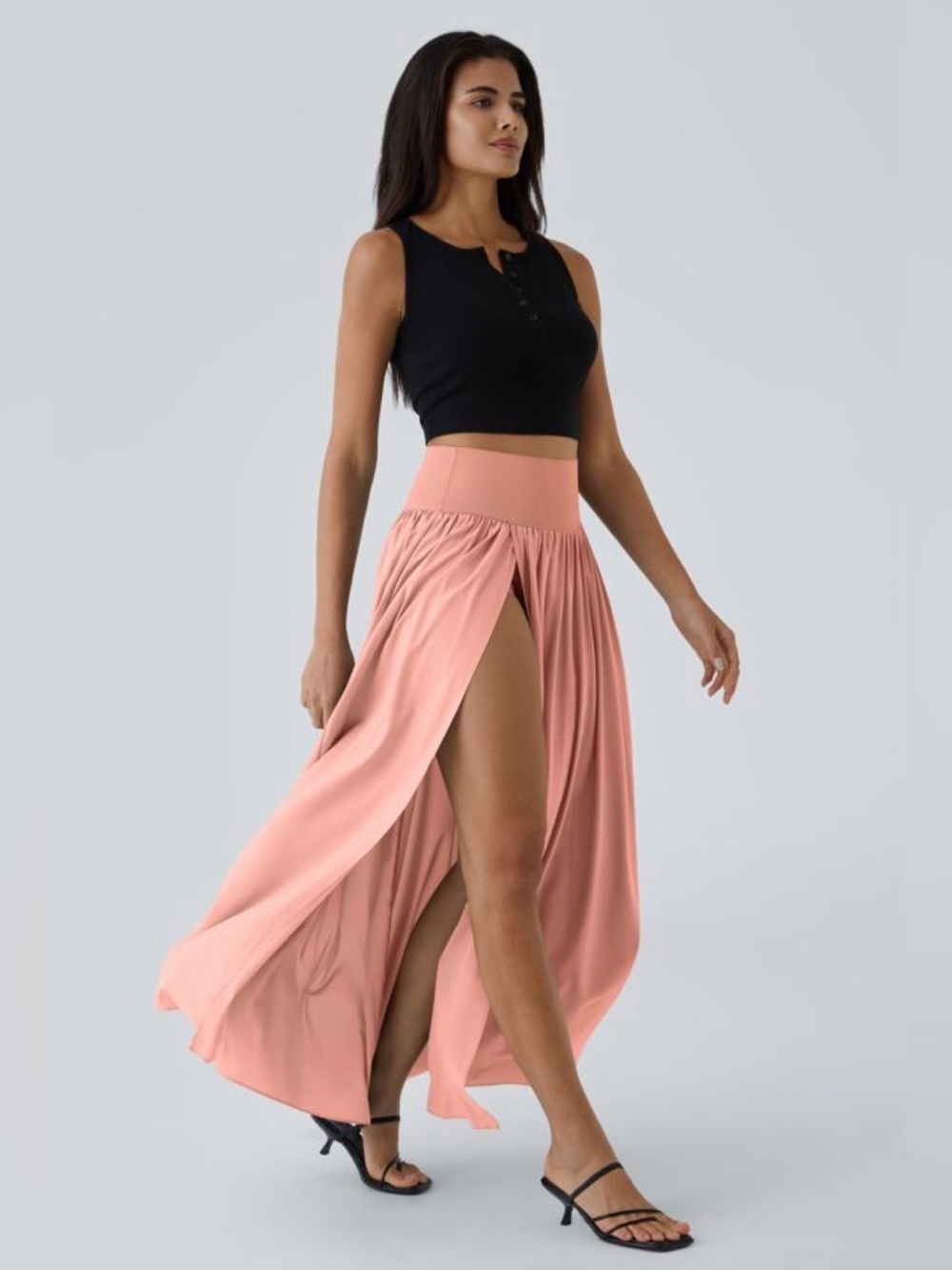 HALARA Breezeful™ High Waisted Split 2-in-1 Flowy Quick Dry Maxi Casual Skirt